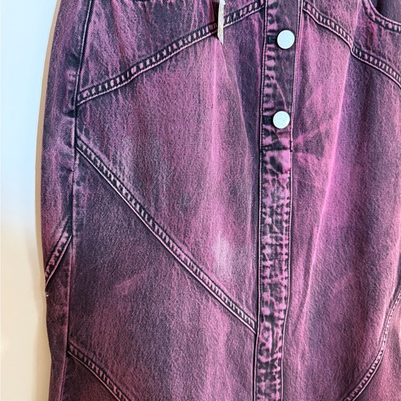 Purple Washed Denim Mermaid Skirt - Picture 2 of 4